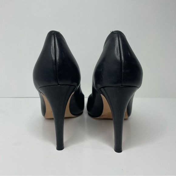 COLE HAAN NikeAir Black Leather Pumps Platform Heels Size 8.5 B Like NEW - Picture 4 of 7